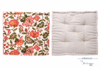 3366200 FUTON BRANCO E FLORAL